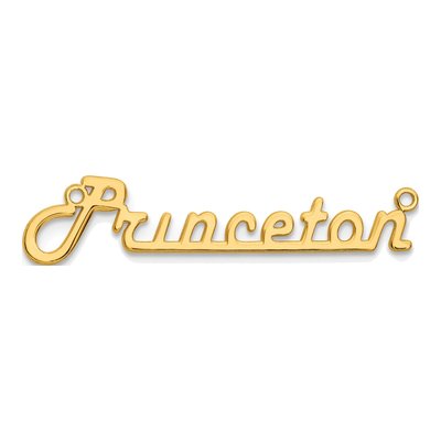 10K Yellow Gold Personalized Name Plate Pendant – view 5