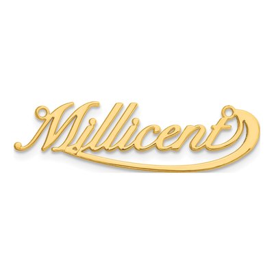 10K Yellow Gold Personalized Name Plate Pendant – view 5