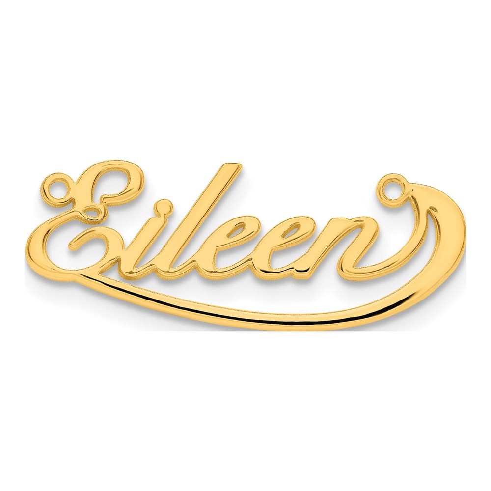 10K Yellow Gold Personalized Name Plate Pendant