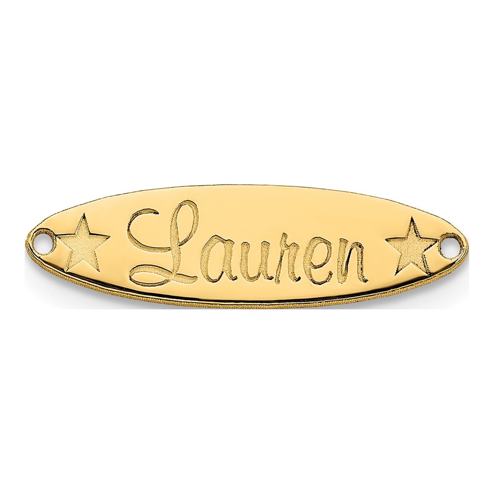 10K Yellow Gold Small Nameplate Pendant