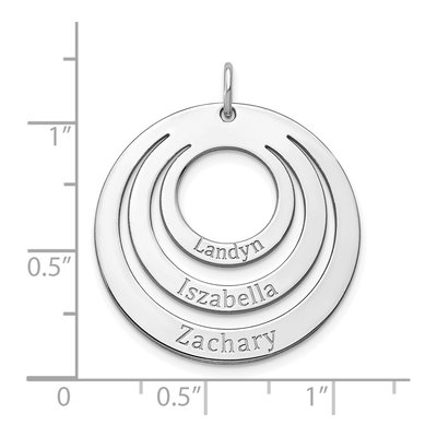 10K White Gold Circle Charm – view 2