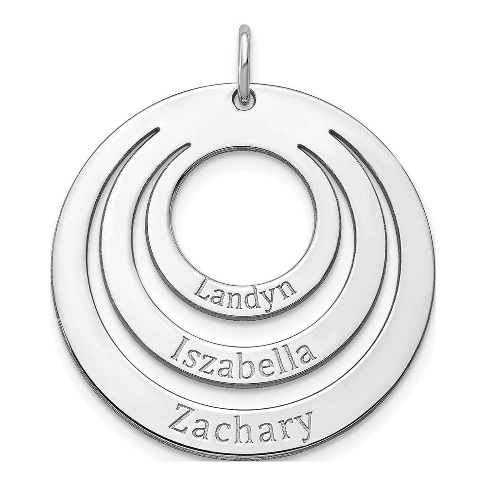 10K White Gold Circle Charm