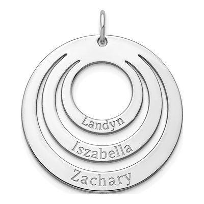 10K White Gold Circle Charm