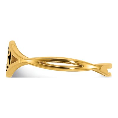 10K Yellow Gold Personalized Monogram Signet Ring – view 3