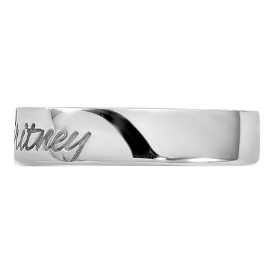 10K White Gold Personalized Ring – view 4