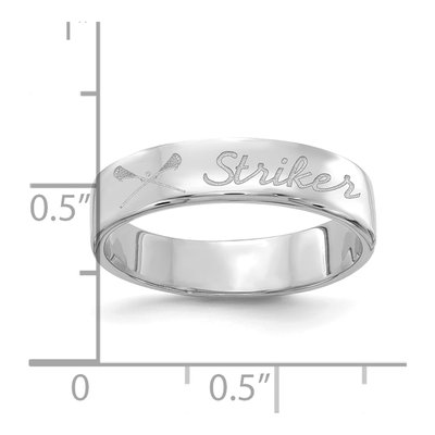 10K White Gold Personalized Ring – view 7