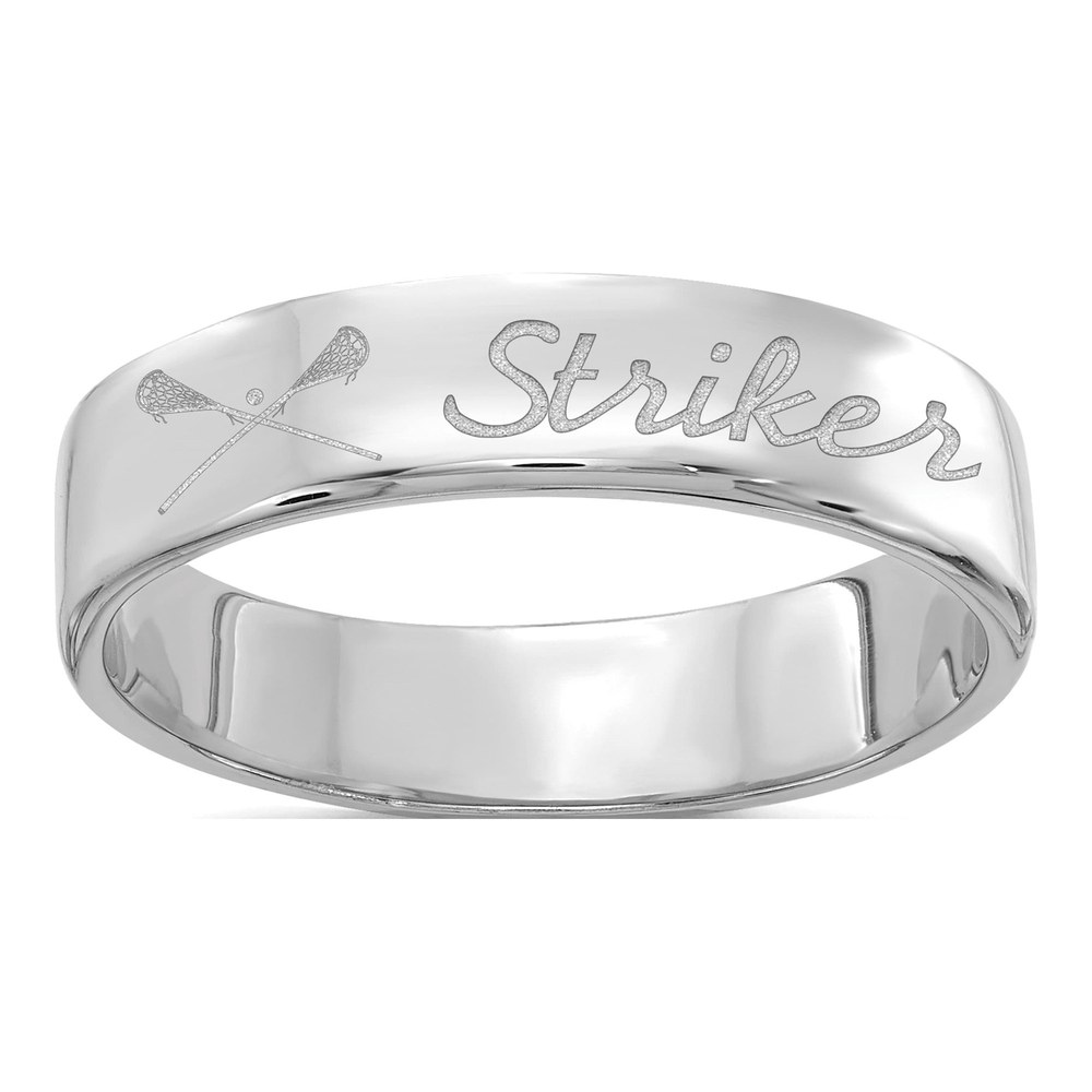 10K White Gold Personalized Ring