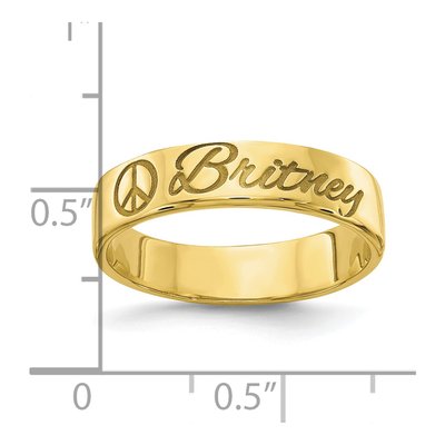 10K Yellow Gold Personalized Ring – view 6