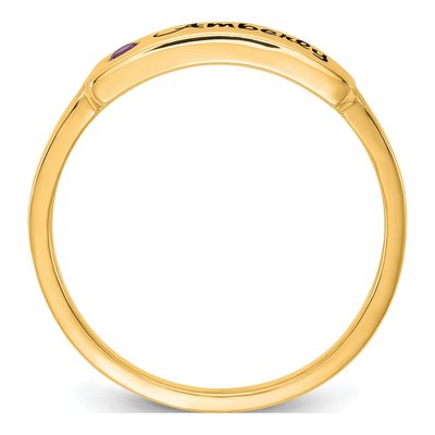 10K Yellow Gold Personalized Name Ring – view 2
