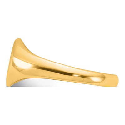 10K Yellow Gold Personalized Initial Signet Ring – view 3