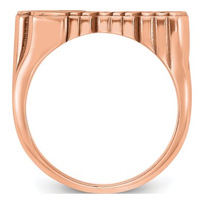 10K Rose Gold Personalized Name Plate Ring – view 2