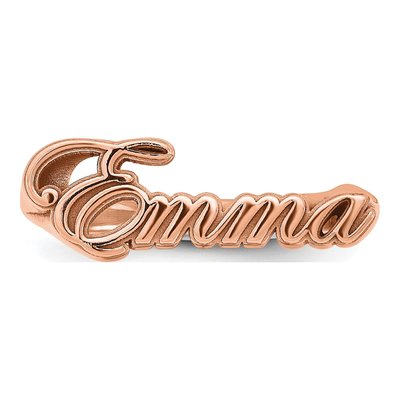 10K Rose Gold Personalized Name Plate Ring – view 4