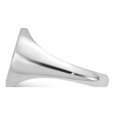 10K White Gold Signet Ring – view 3