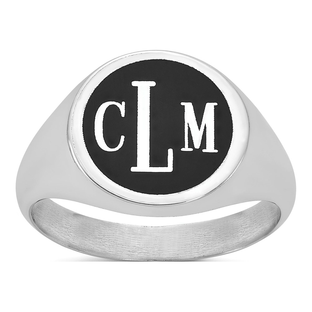10K White Gold Signet Ring
