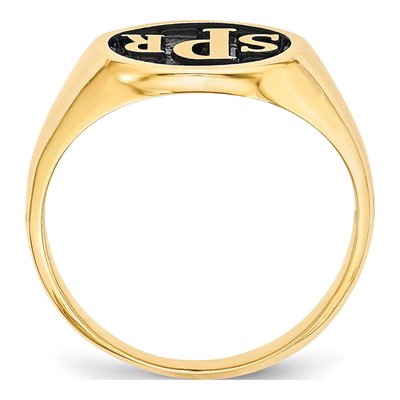 10K Yellow Gold Personalized Monogram Signet Ring – view 2