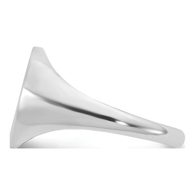 10K White Gold Signet Ring – view 5