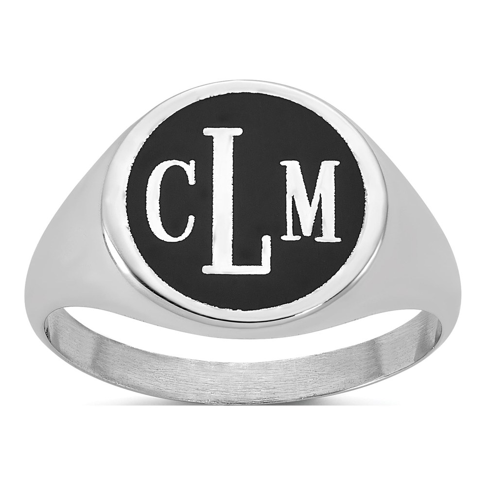 10K White Gold Signet Ring