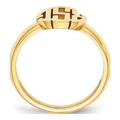 10K Yellow Gold Personalized Monogram Signet Ring – view 2