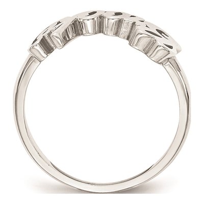 10K White Gold Personalized Name Plate Ring – view 2