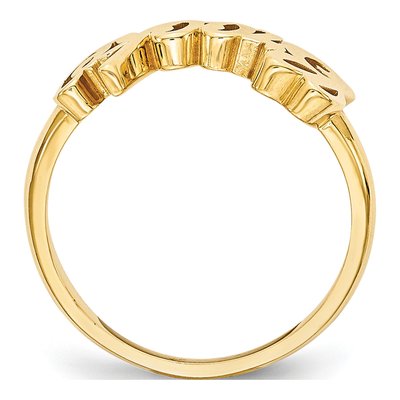 10K Yellow Gold Personalized Name Plate Ring – view 2