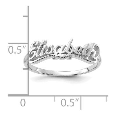 10K White Gold Personalized Ring – view 3