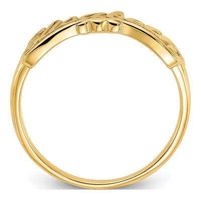 10K Yellow Gold Personalized Name Plate Ring – view 2