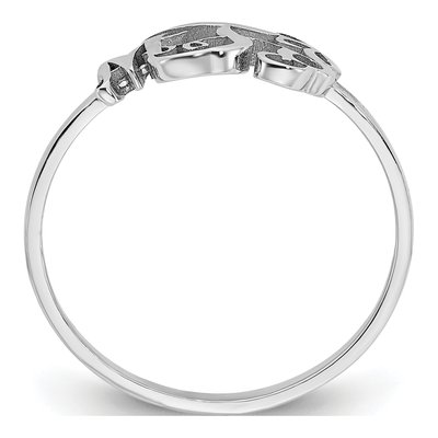 10K White Gold Monogram Ring – view 2