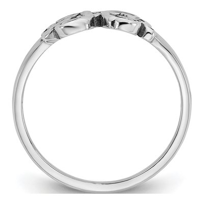 10K White Gold Monogram Ring – view 2