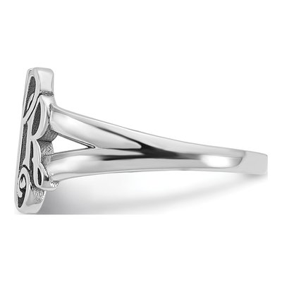 10K White Gold Monogram Ring – view 3
