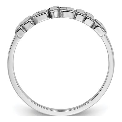 10K White Gold Personalized Name Ring – view 2