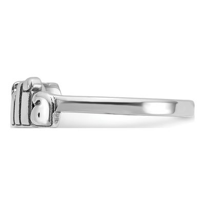 10K White Gold Personalized Name Ring – view 3
