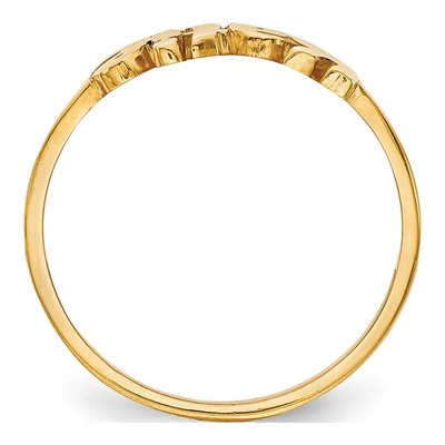 10K Yellow Gold Personalized Name Ring – view 2