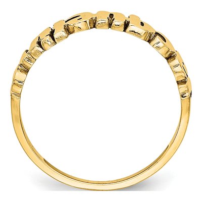 10K Yellow Gold Personalized Name Ring – view 4
