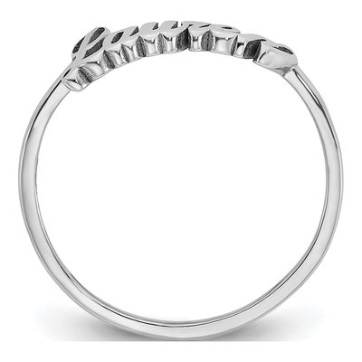 10K White Gold Personalized Ring – view 2