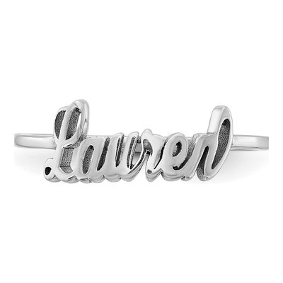 10K White Gold Personalized Ring – view 4
