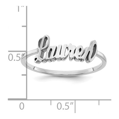 10K White Gold Personalized Ring – view 5