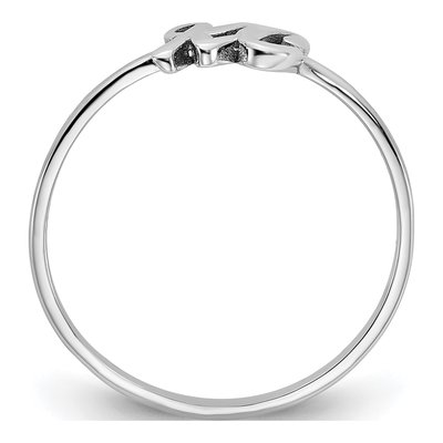 10K White Gold Double Initial Ring – view 7