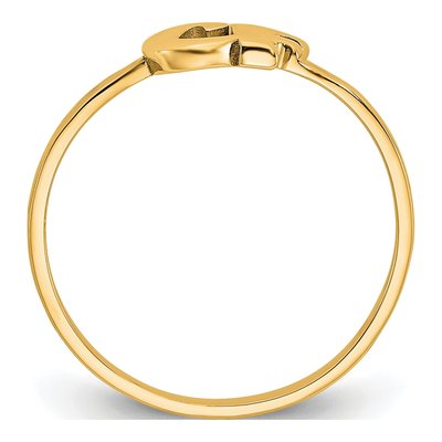 10K Yellow Gold Personalized Double Initial Ring – view 2