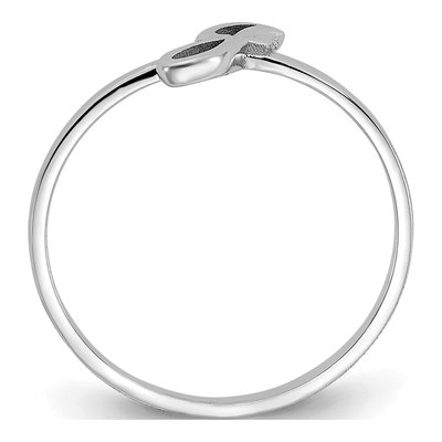 10K White Gold Personalized Initial Ring – view 4