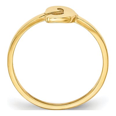10K Yellow Gold Personalized Initial Ring – view 2