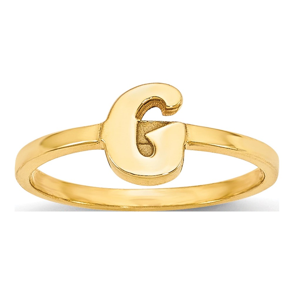 10K Yellow Gold Personalized Initial Ring