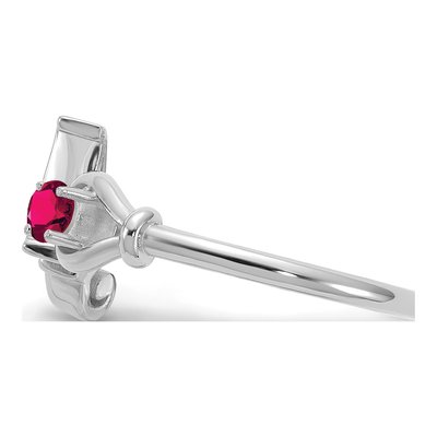 10K White Gold Letter A Ring – view 3