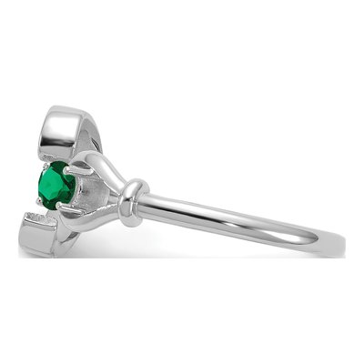 10K White Gold Letter C Ring – view 3