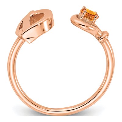 10K Rose Gold Letter D Ring – view 2