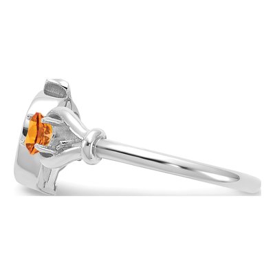 10K White Gold Letter D Ring – view 3