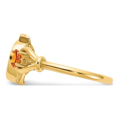 10K Yellow Gold Birthstone Letter D Ring – view 3