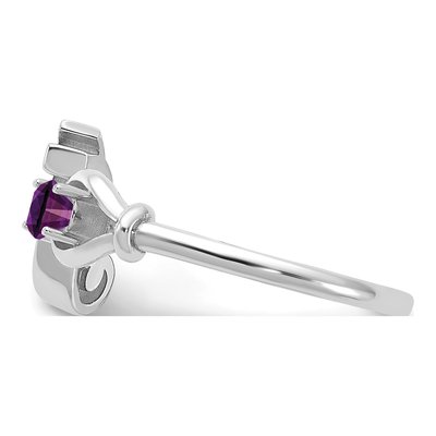 10K White Gold Letter F Ring – view 4