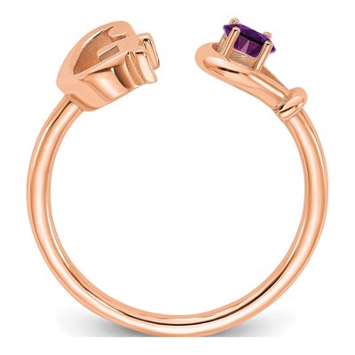 10K Rose Gold Letter G Ring – view 2