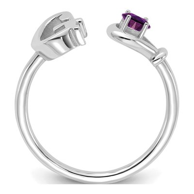 10K White Gold Letter G Ring – view 2