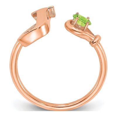 10K Rose Gold Letter J Ring – view 2